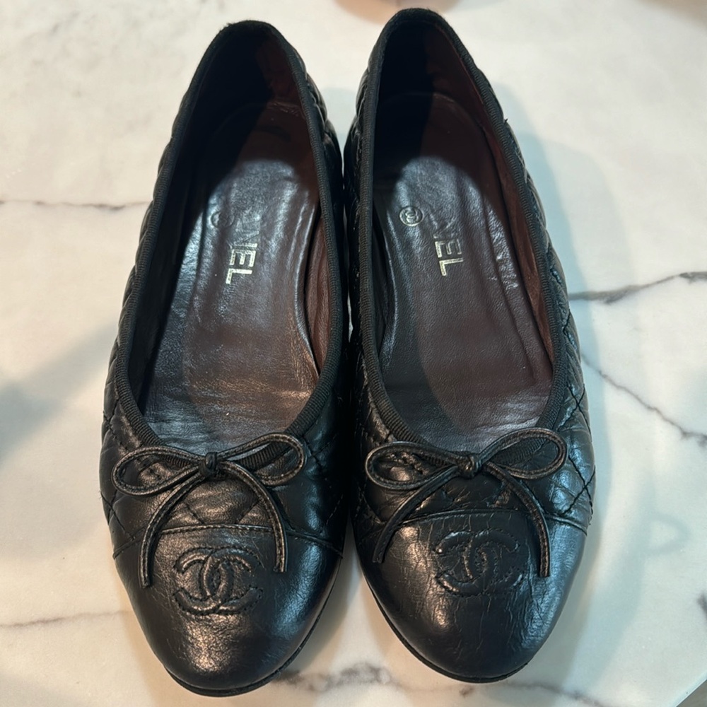 Chanel Black  Classic Ballerina Flat